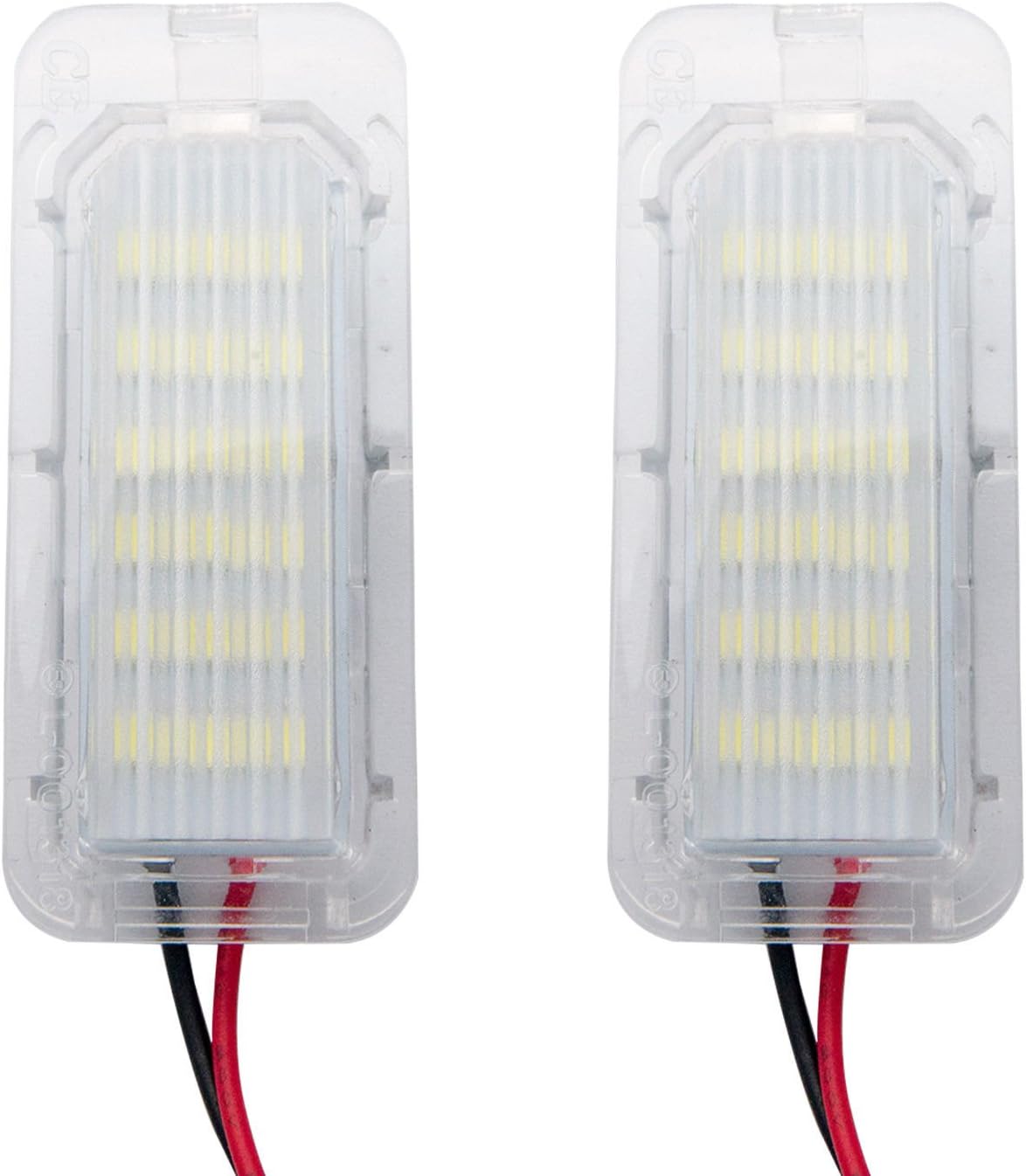 License Plate Light - MASO 6000K 18 SMD LED Number License Plate Light Lamp, White (Pack of 2)
