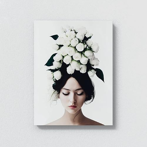 Miniatura 4 de Sense Canvas Arte en lienzo con 12 flores de mujer, decoración del hogar, póster impreso, pintura grande, 30 x 40  0.75 pulgadas