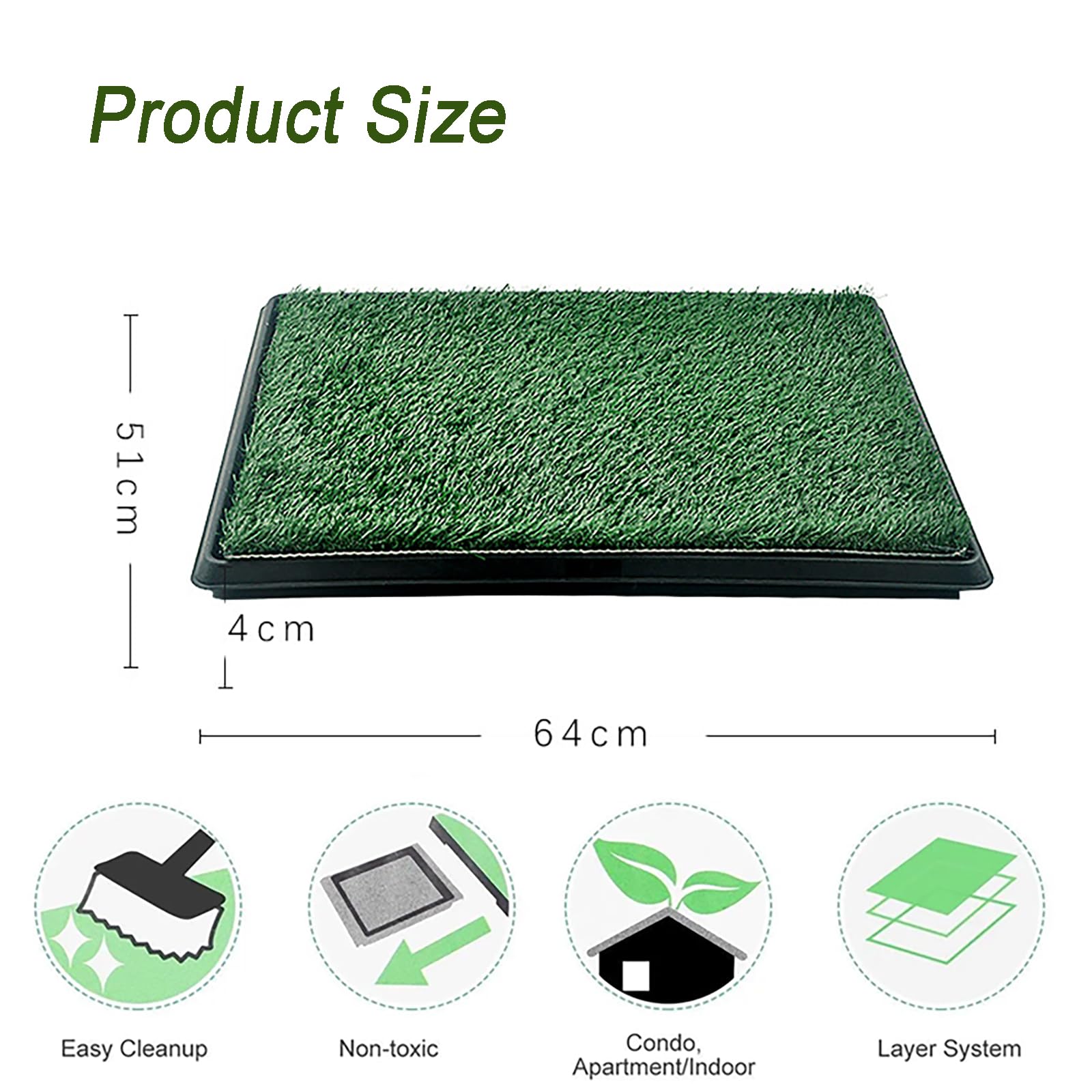 Tapis d'apprentissage pour Chien avec Séparateur d'Urine, Grand Plateau 64 x 51 cm, Plateau Extractible