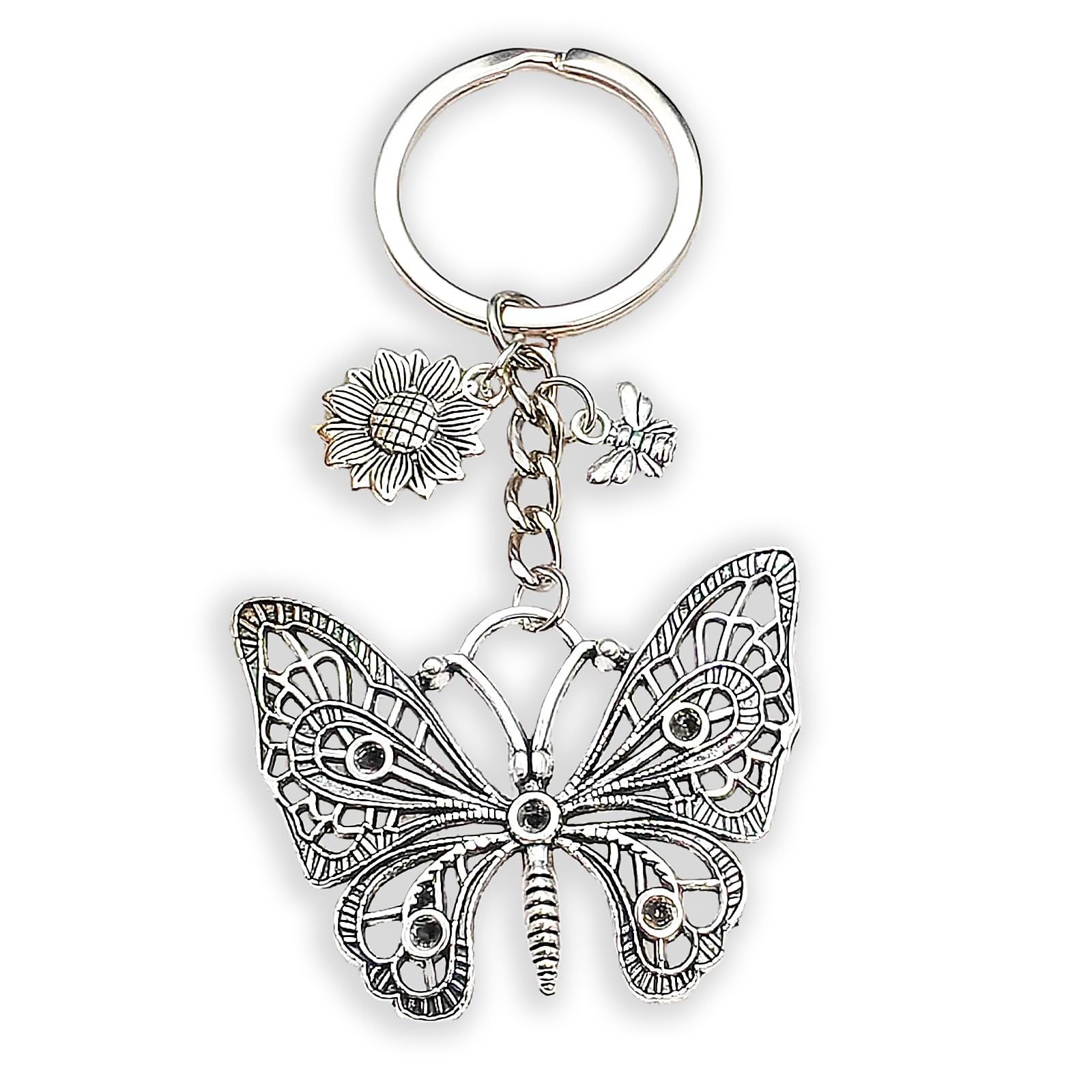 Zynara Schmetterling Schlüsselanhänger, Damen Auto Schlüsselanhänger,Schmetterling Taschen Anhänger,Geschenk für Frauen, Mädchen, Mütter, Töchter