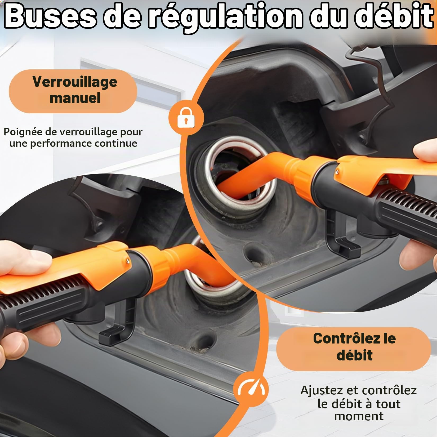 Pompe de transfert électrique avec gants, pompe à carburant pour bidons, pompe de transfert électrique, alimentée par batterie, 9 L/min (2,4 GPM) pour voitures et motos | Pompe de transfert électrique avec batterie - Pompe à huile portable 2,4 GPM (9 l/mi