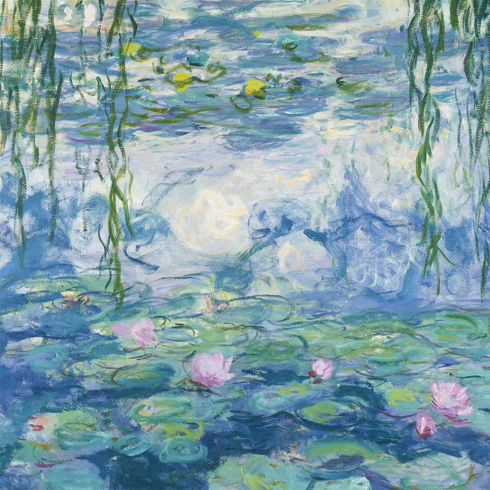 Museums & Galleries Claude Monet Reflections Pack of 8 Square Art Greeting Cards with White Envelopes, yellow|green|blue|grey - Image 3