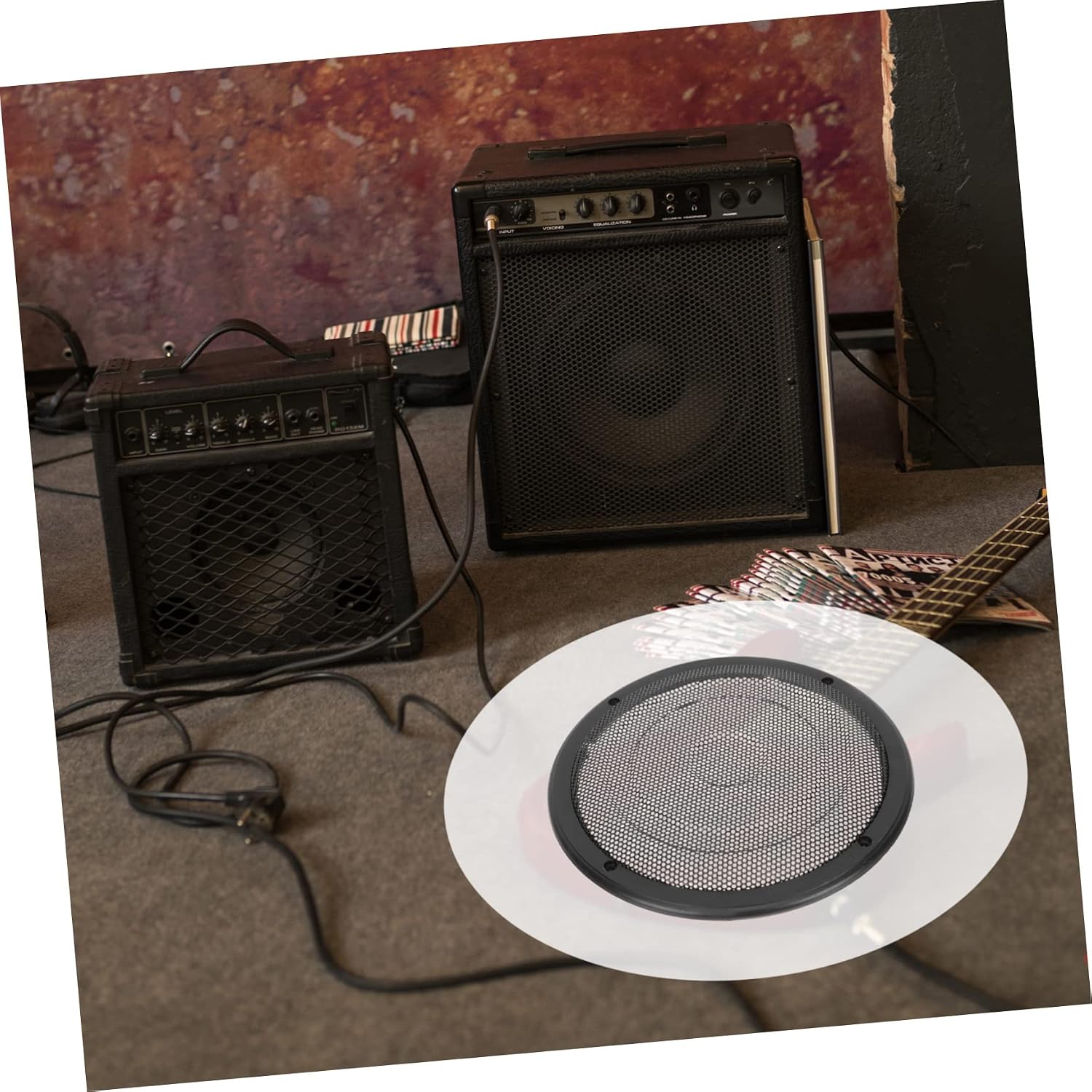 8 Inch Car Speaker Grill Cover with Plastic Iron Mesh Black