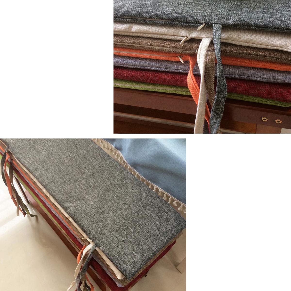 Cuscino Per Panca Da Giardino Con Cerniera, Cuscino Da Pavimento Tatami Cuscino Da Pavimento Per 2 3 Posti Patio Rettangolari Cuscino Per Panche Dorato 80 30 5cm31 12 2in