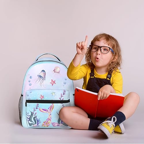 Miniatura 6 de DAATUANG Mochila simple y moderna mochila de viaje Mochila pequeña Mochila impermeable Mochila de moda Mochila linda, Sirena, Mochilas de viaje