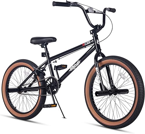 Freestyle - Bicicletas BMX de 20 pulgadas para niños con 4 clavijas para adolescentes de 8 a 15 años, niños, niñas, principiantes con palanca,