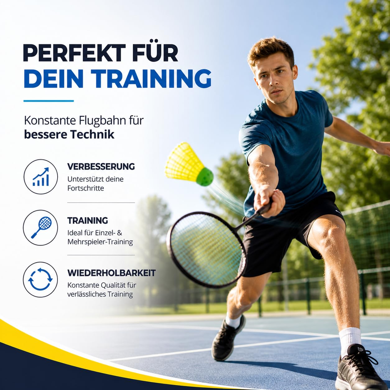 TK Gruppe Timo Klingler Sportyfits® Speedbadminton - Palline da badminton, per allenamento e competizioni e badminton, per interni ed esterni