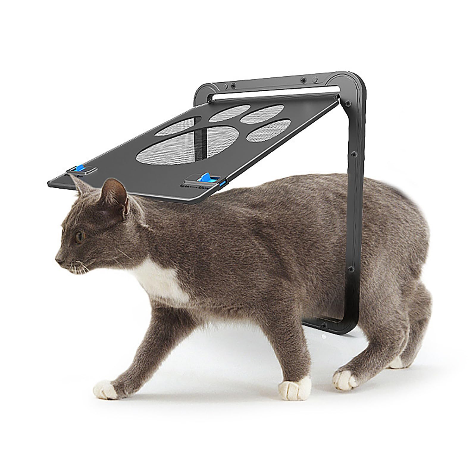 Generico Gatera para gatos, 29 x 24 cm, puerta para gatos con cierre automático, puerta para gato, mosquitera para gato