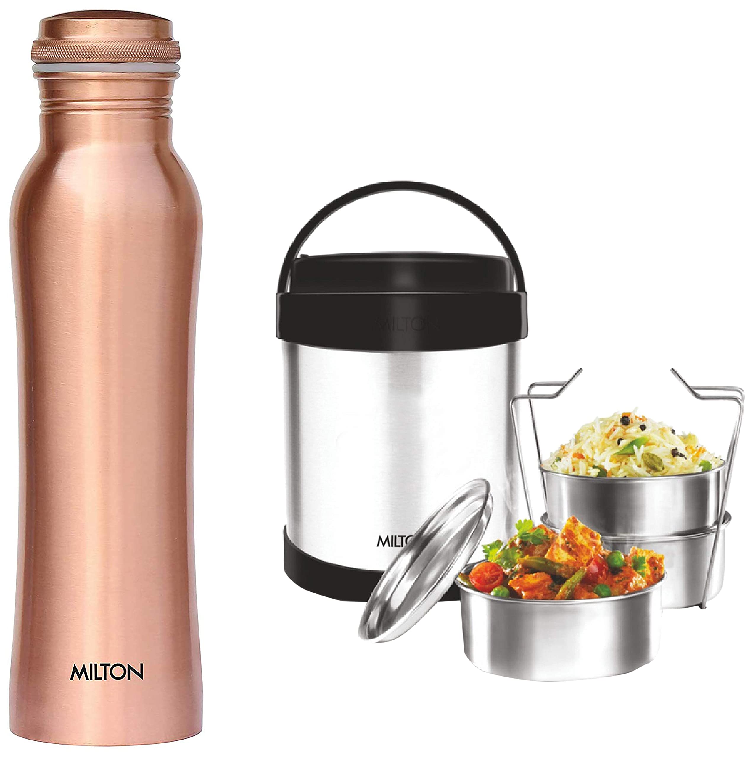 Milton Royal Insulated Steel Tiffin Box Copperas