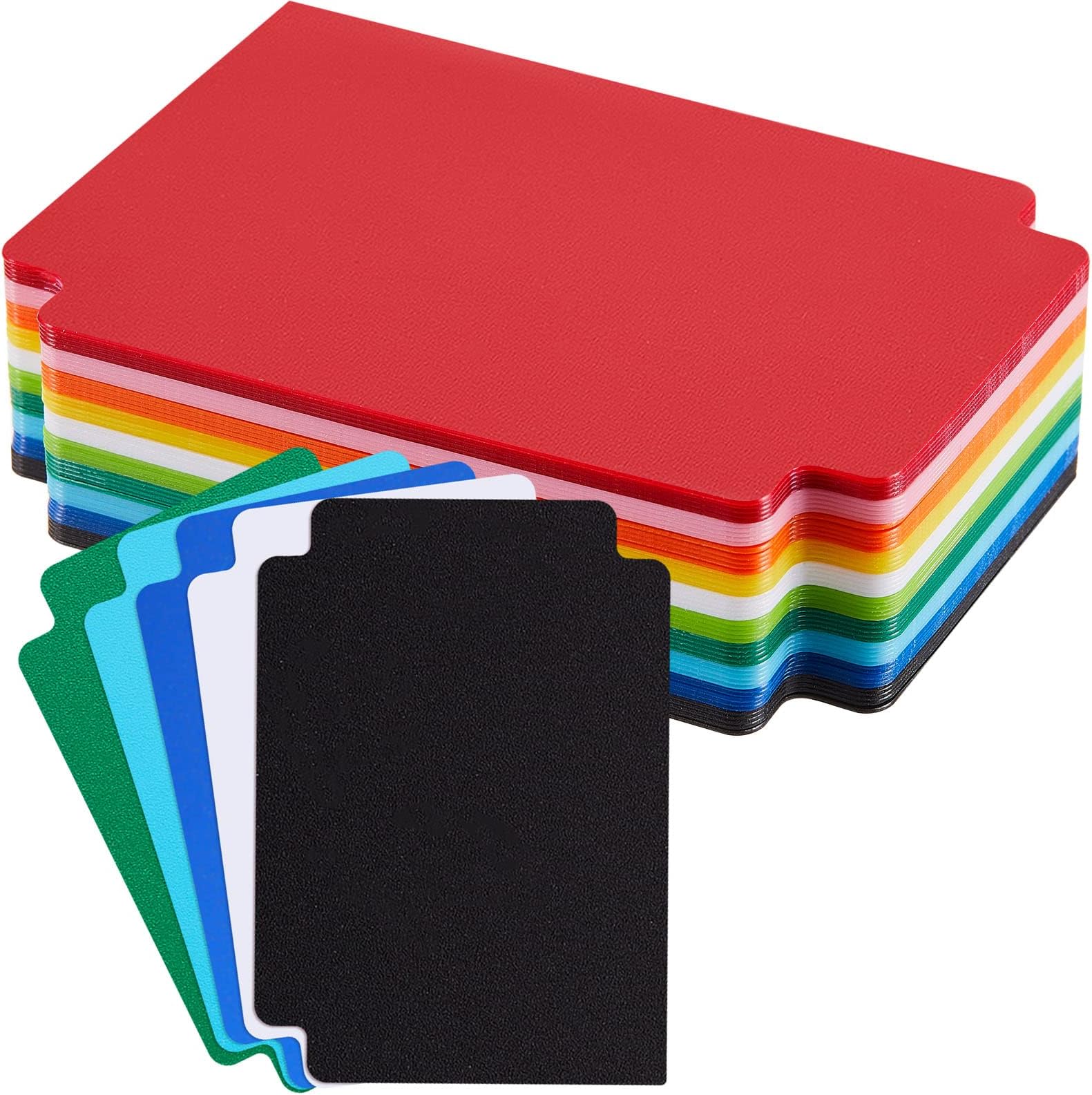 50 Pcs Trading Card Dividers Plastic Card Dividers, Frosted Separator with Tabs Standard Vertical Compatible with MTG Games Sports TCG, 2.7 x 3.8 Inches (Multicolor)