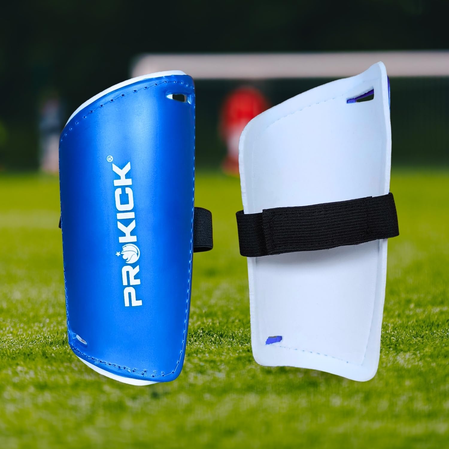 Prokick DefendX Football Shinguards|Soccer Shin Guards with Adjustable Straps for Boys Girls Teenagers Adults|Ideal for Football Games Matches, Training, Skateboarding, Cycling|Size-Standard (Blue) 1