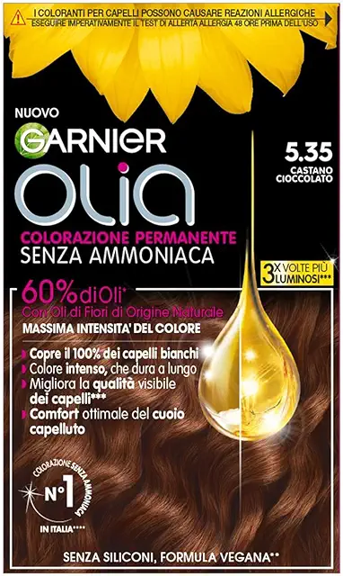 Garnier Olia Tinta Capelli Permanente Senza Ammoniaca - Castano Cioccolato