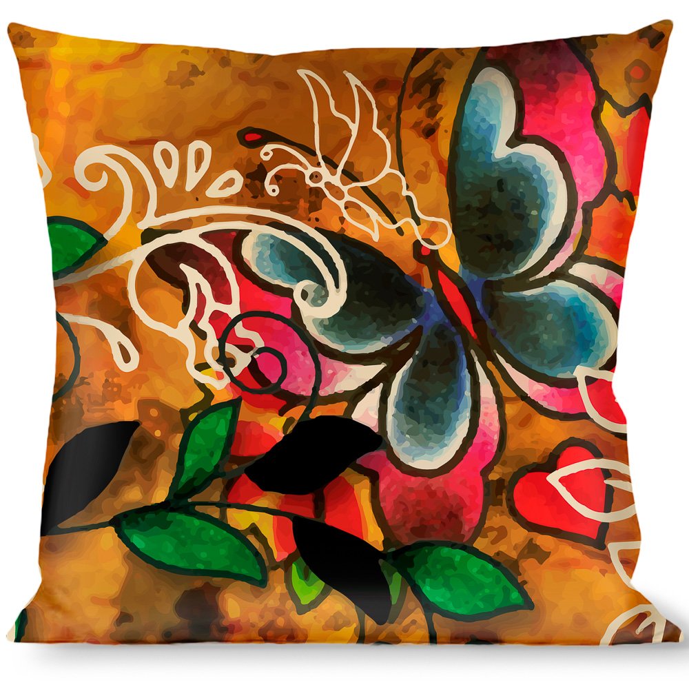 Couvre-lit Tattoo Johnny Papillons avec boucle duvet et taie d'oreiller assortie