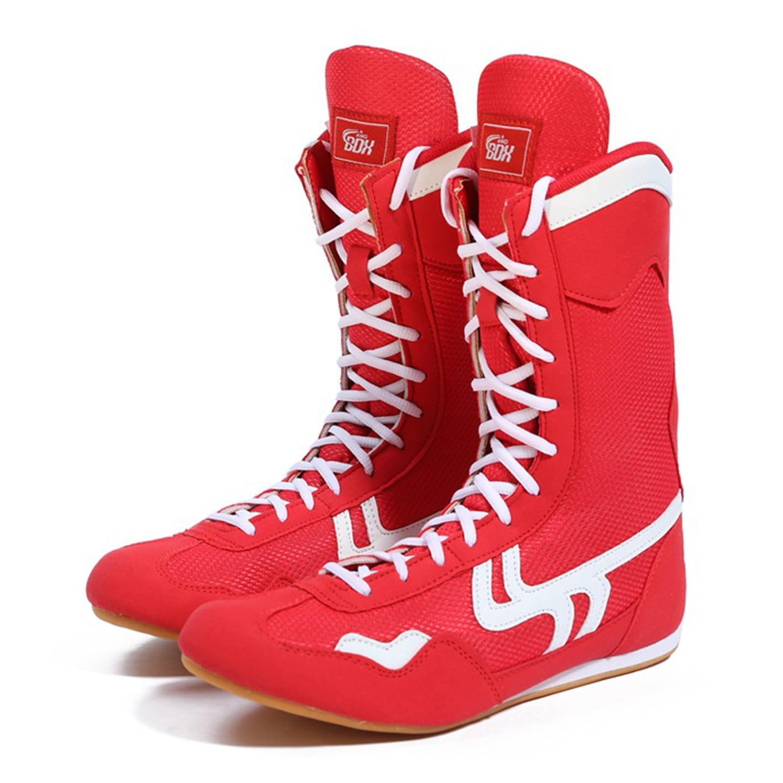 JiuQing Botas De Boxeo Hombre Zapatos De Entrenamiento De Fitness para Interiores Transpirables Antideslizantes Botas Deportivas para Gimnasio En Cuclillas