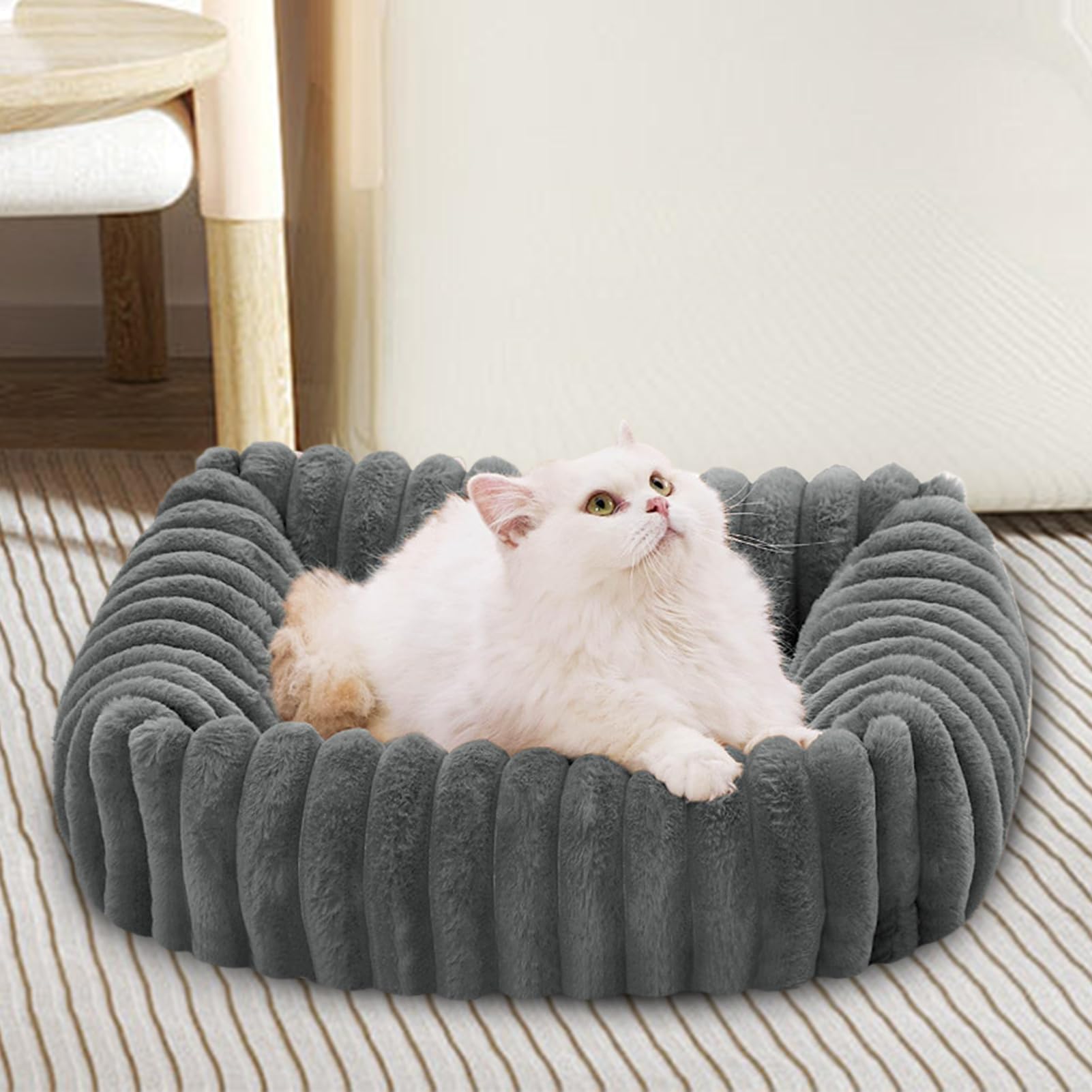 Lit Chat Auto-Chauffant Coussin Canapé pour Animaux | Tapis Lit Chat Amovible Lavable Maison Balcon Salon Chambre Bureaux Coin Sol Extérieur Intérieur