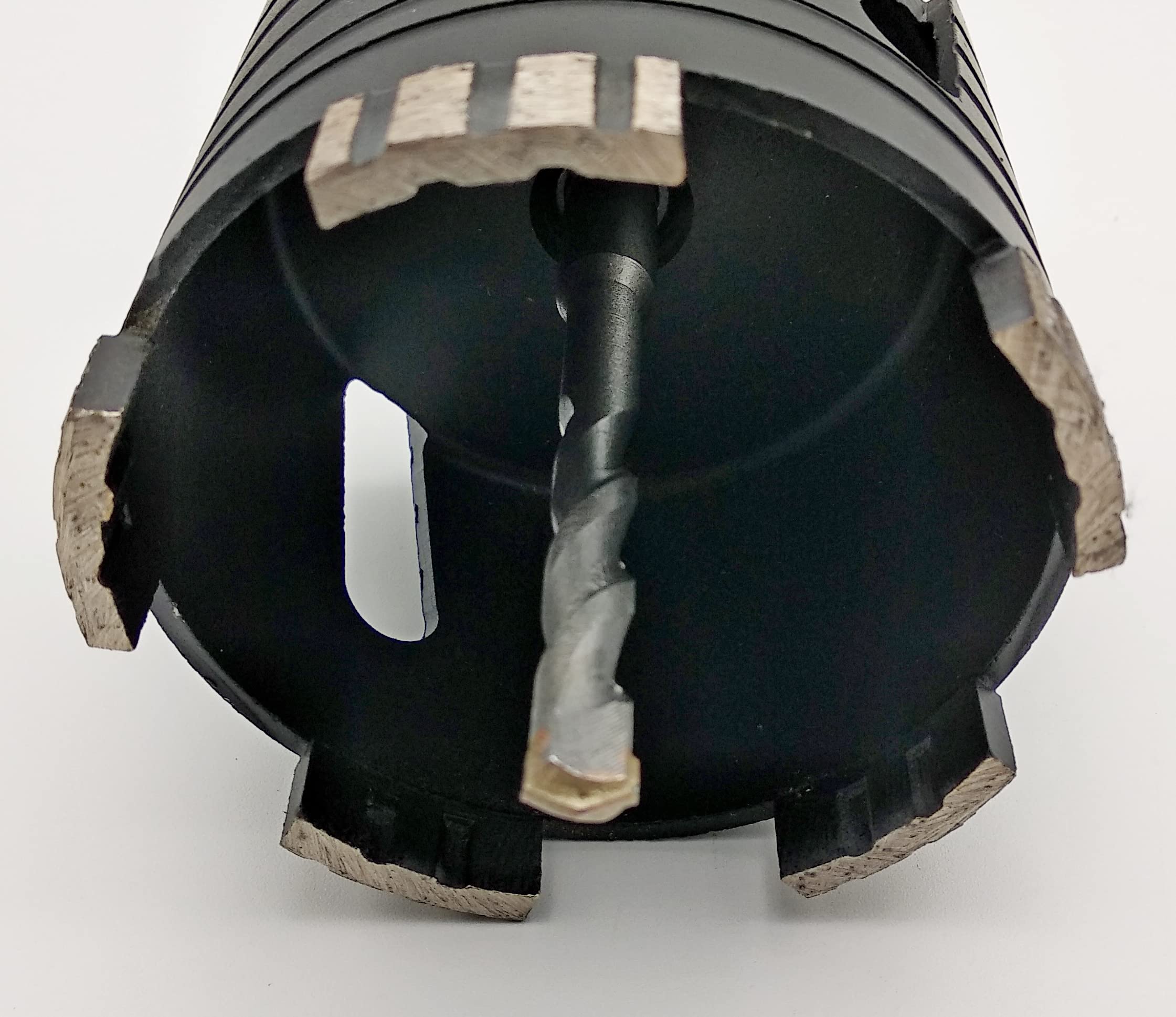 Punta trapano professionale, diametro 82 mm, diametro M16 + SDS Plus, diametro di 65 mm, segmenti turbo diamantati da 10 mm, punta di centraggio e estrattore inclusi