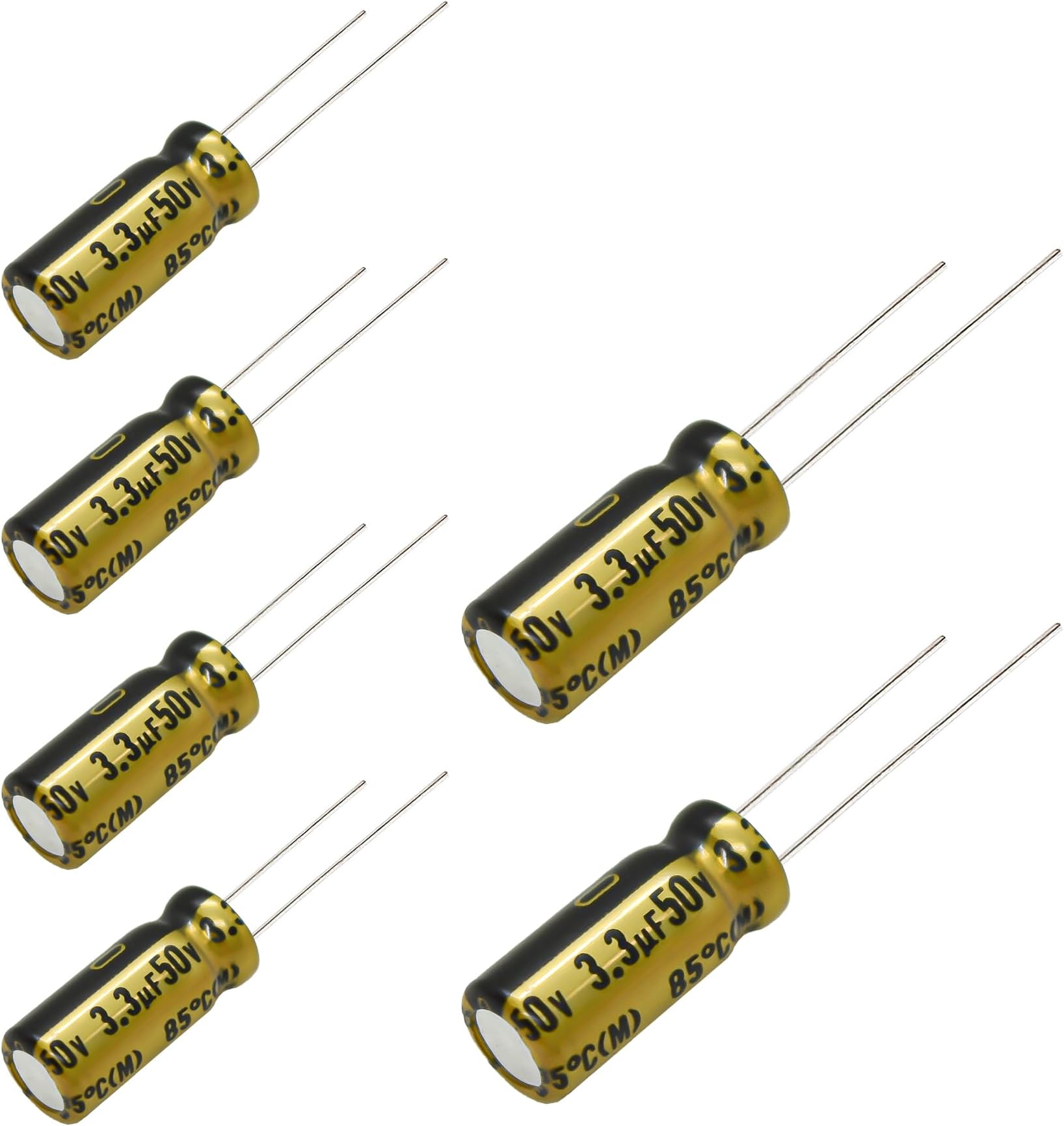 6 pcs Nichicon FG Capacitors 50V 3.3uf Audio Grade