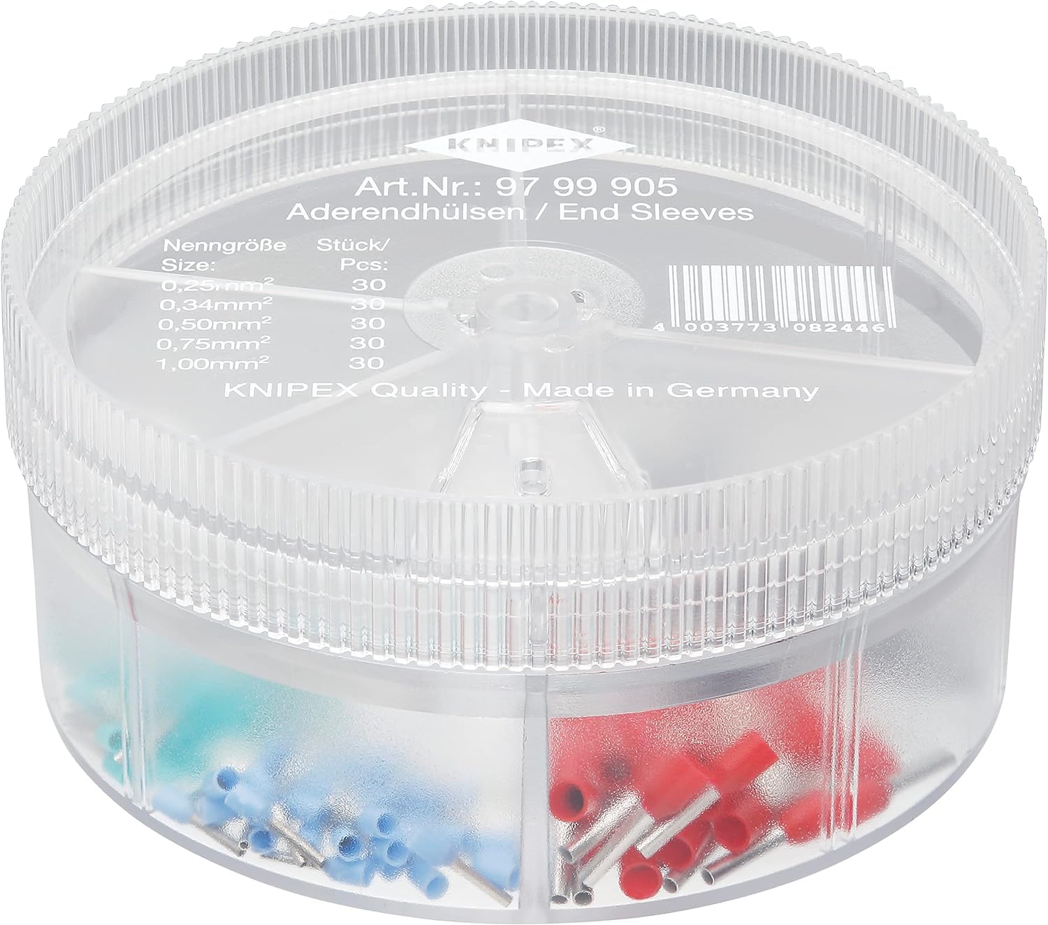 Knipex Blue Assortment Boxes With 150 Wire Ferrules, 97 99 905