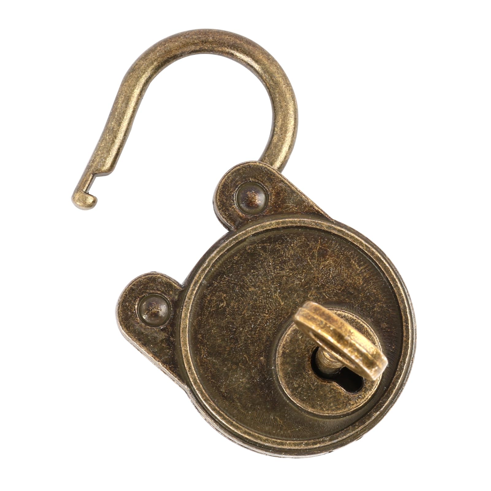 Cadenas Vintage Miniature En Bronze - 4.8x3x1 Cm, Arc 1.5 Cm, Avec Clé, Pour Coffret, Journal, Décoration Cadeau - 6