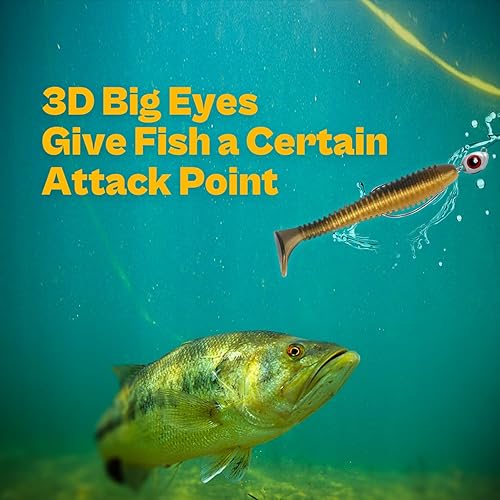 Miniatura 8 de OJY&DOIIIY - Cabezales de pesca con diseño de ojo de pez, paquete de 1020 ganchos con peso para pesca de Texas Rig o Ned Rig 18 316 14 38 onzas