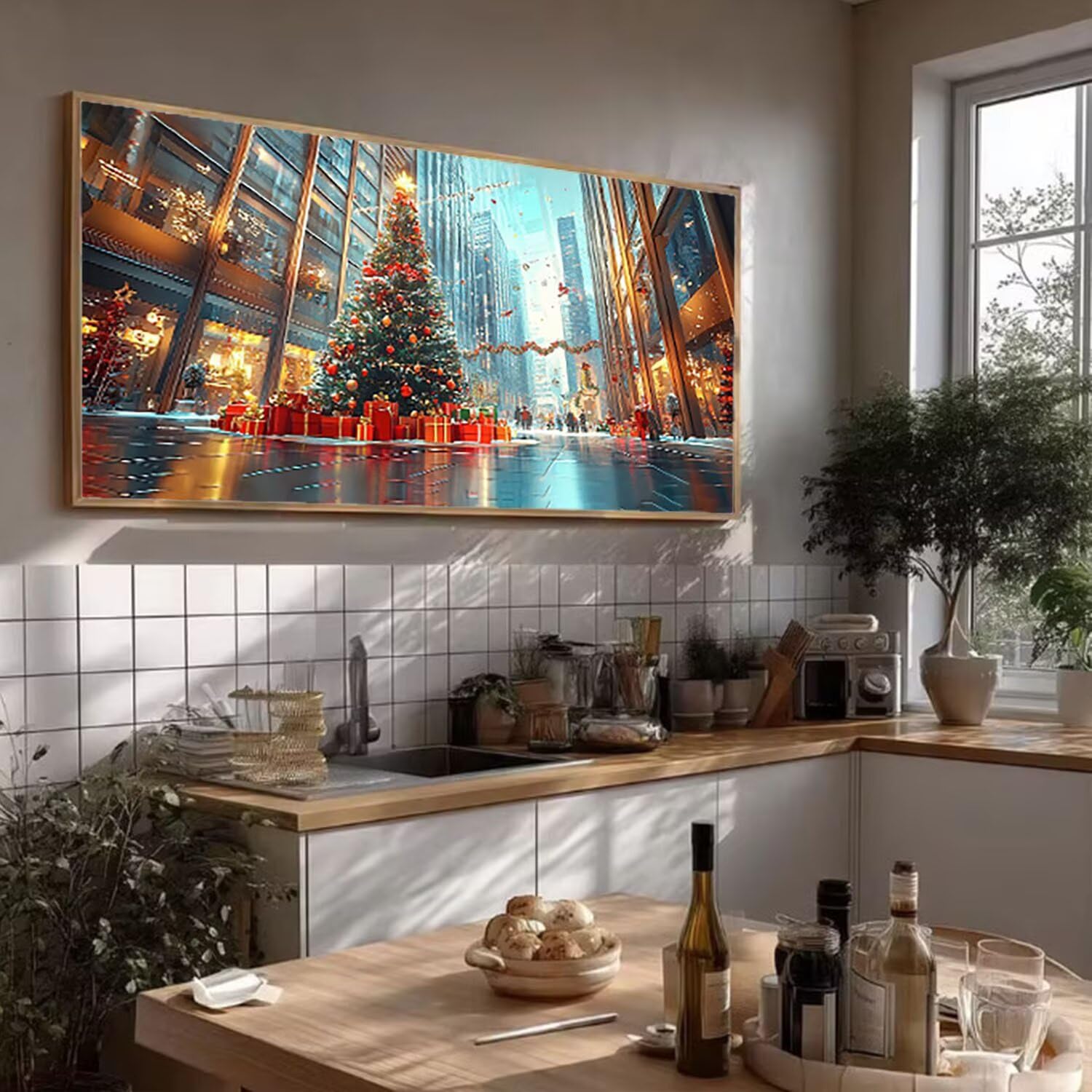 Duże diamentowe zestawy artystyczne dla dorosłych, roślina, 60 x 120 cm, pełne wiercenie, okrągły kryształ górski, duży zestaw do malowania diamentami, choinka, klejnot, sztuka, haft krzyżykowy