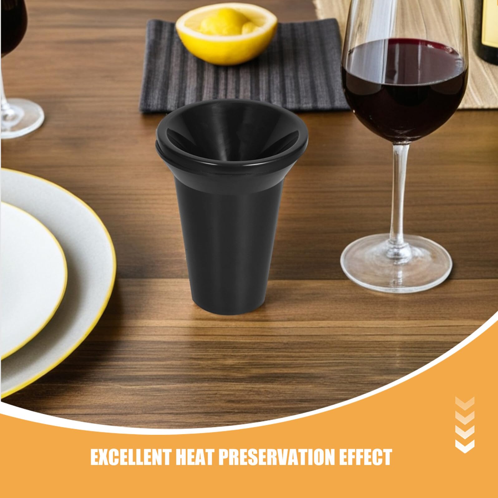 2 Cubos Resistentes y Reutilizables de Escupidera para Cata de Vinos con Tapa Extraíble en Plástico PP Negro Ideales para Degustaciones y Eventos en Casa