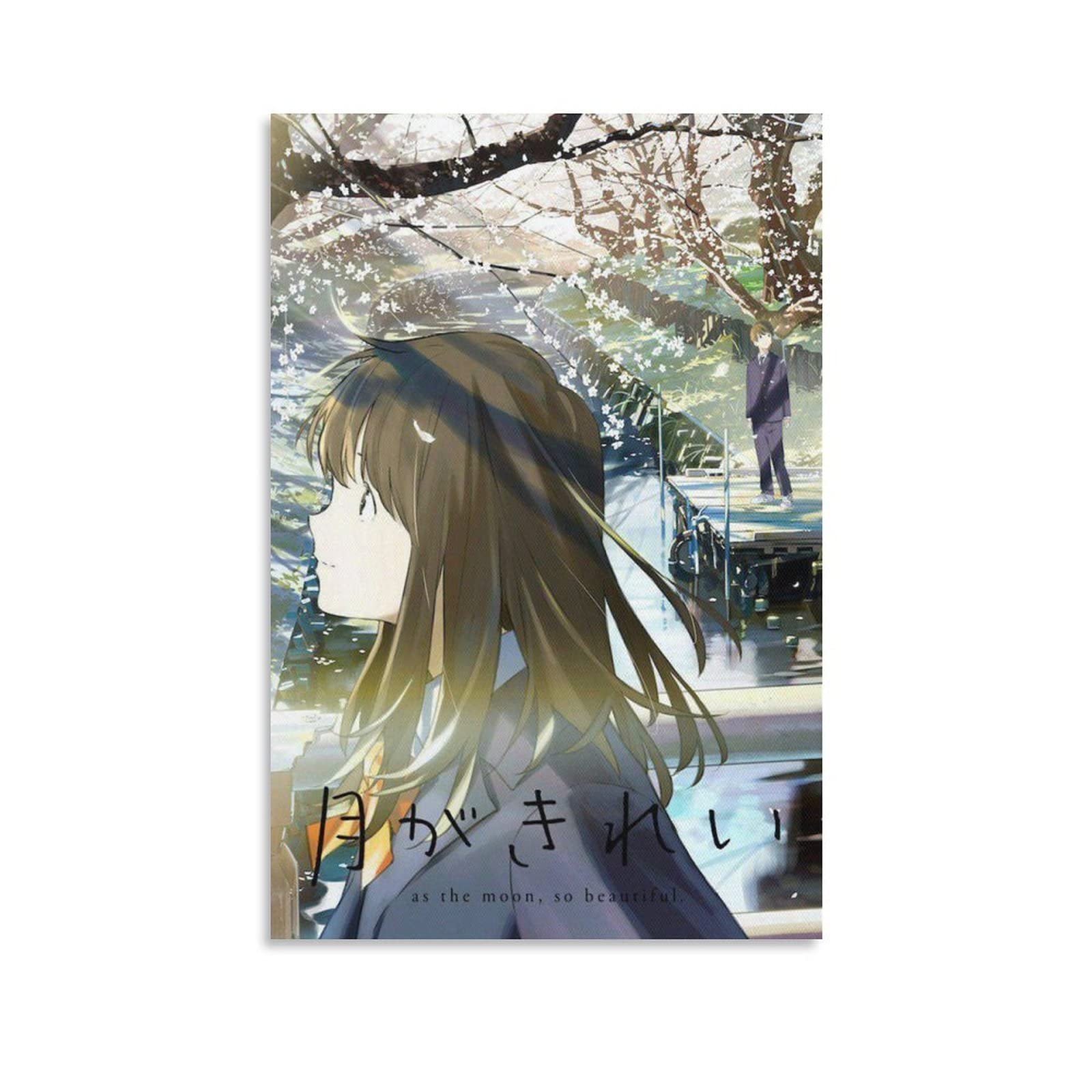 nuochen Tsukigakirei As The Moon, So Beautiful Tsuki Ga Kirei Japanese Anime Poster Movie Poster Poster Painting Canvas Wall Art Living Room Posters Painting 08x12inch(20x30cm)