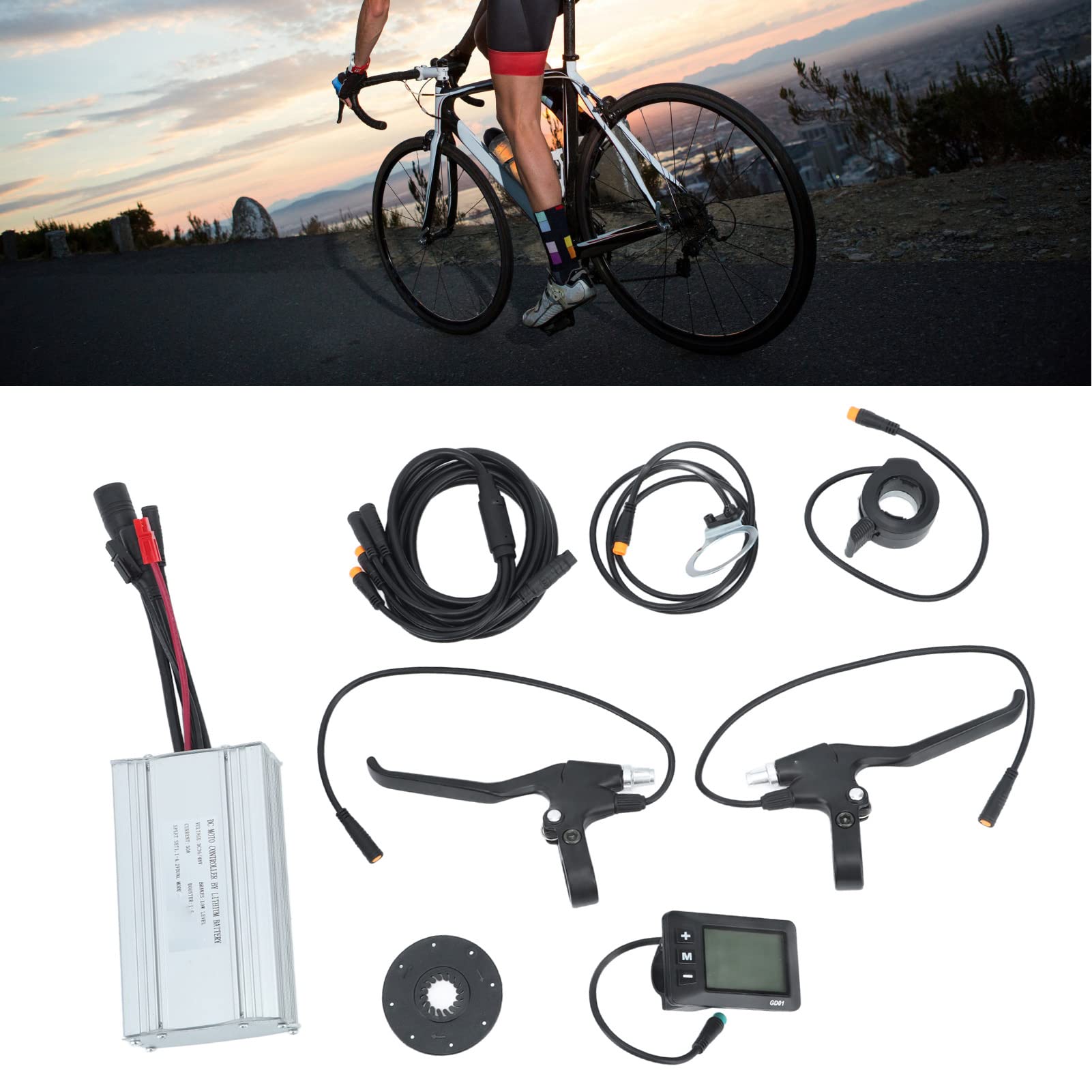 Drfeify 36V 48V 1000W Elektrofahrrad-Brushless-Controller-Kit, Elektrofahrrad GD01 Display-Kit Elektrofahrrad-Controller-Kit