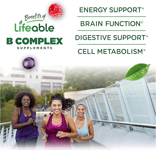Miniatura 3 de Lifeable Gomitas de complejo de vitamina B sin azúcar | Complejo B con vitamina C | Vitaminas del complejo VIT B de gran sabor | Apoyo de energía y