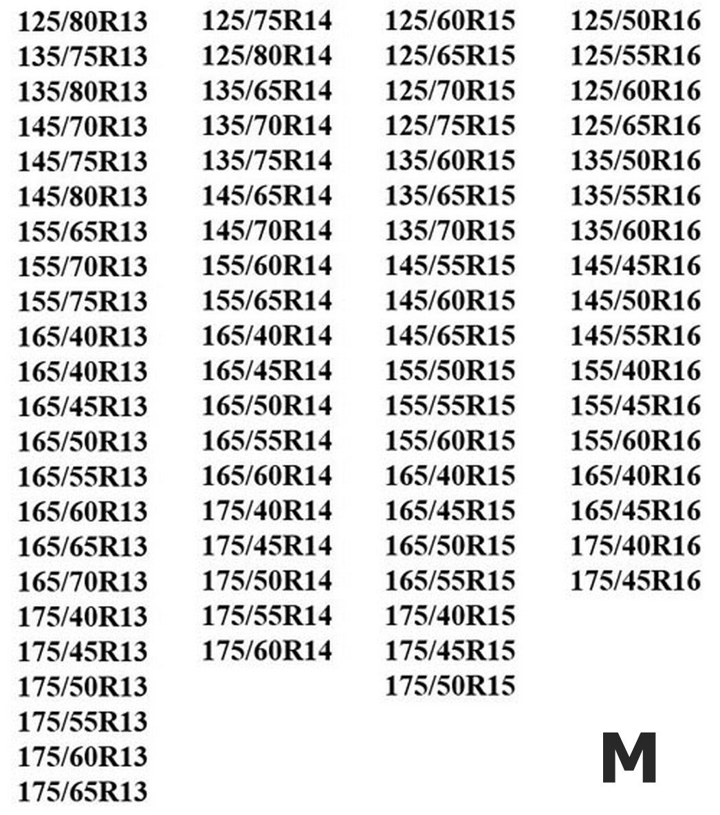 Set 4 Coperture Per Pneumatici 13-18 Pollici, Custodia Con Marcature Lato, Impermeabile