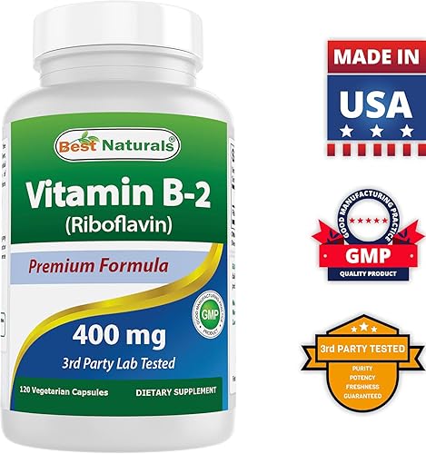 Miniatura 6 de Best Naturals Vitamina B2 (riboflavina) 400 mg y vitamina B-6 25 mg