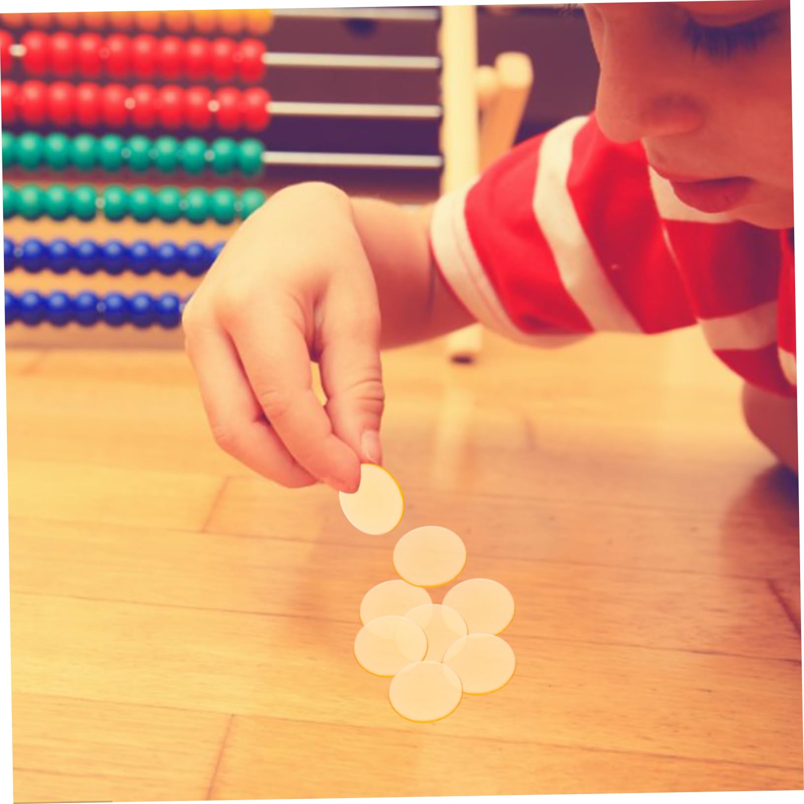 Gogogmee Bingo Chips Bingo Markers 100pcs Bingo Chips Set Bingo Chips Plastic Bingo Counting Chips for Games