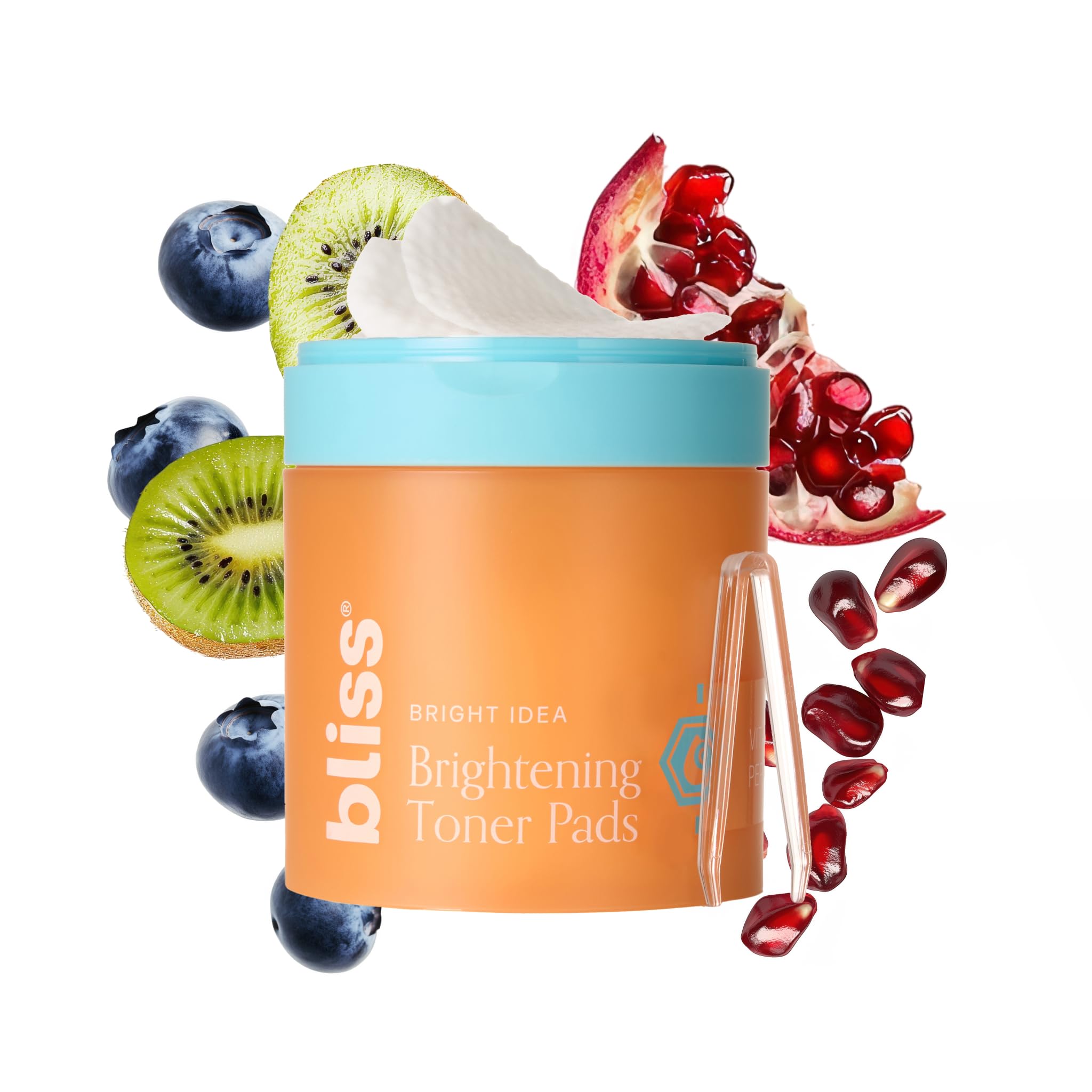 Bright Idea Vitamin C + Peptide Toner Pads | 12% Hydration + Brightening Complex for Radiant, Smooth Skin | Helps Reduce Look of Dark Spots & Support