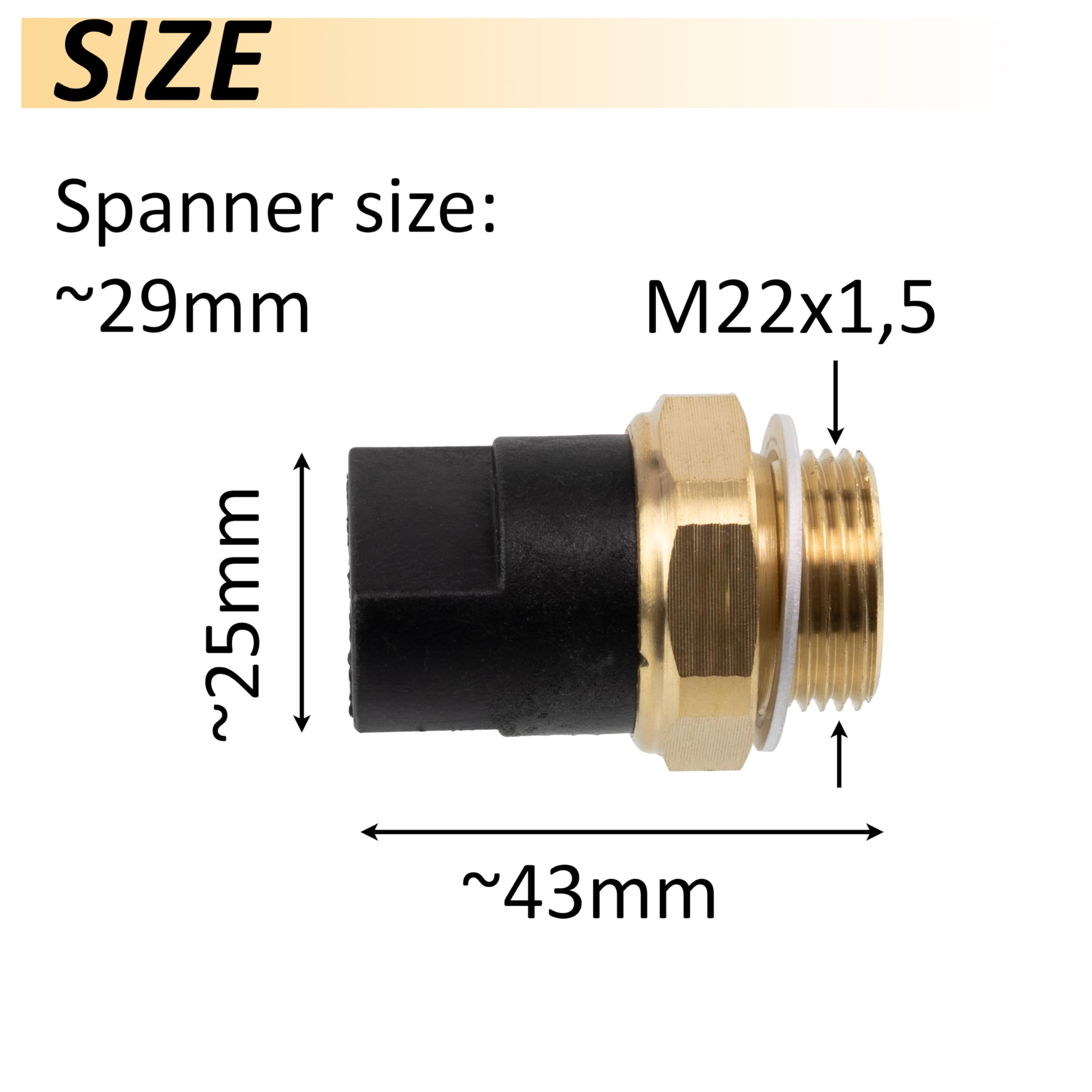 Interruttore Temperatura Ventola Radiatore AERZETIX - Compatibile Con VW/Audi