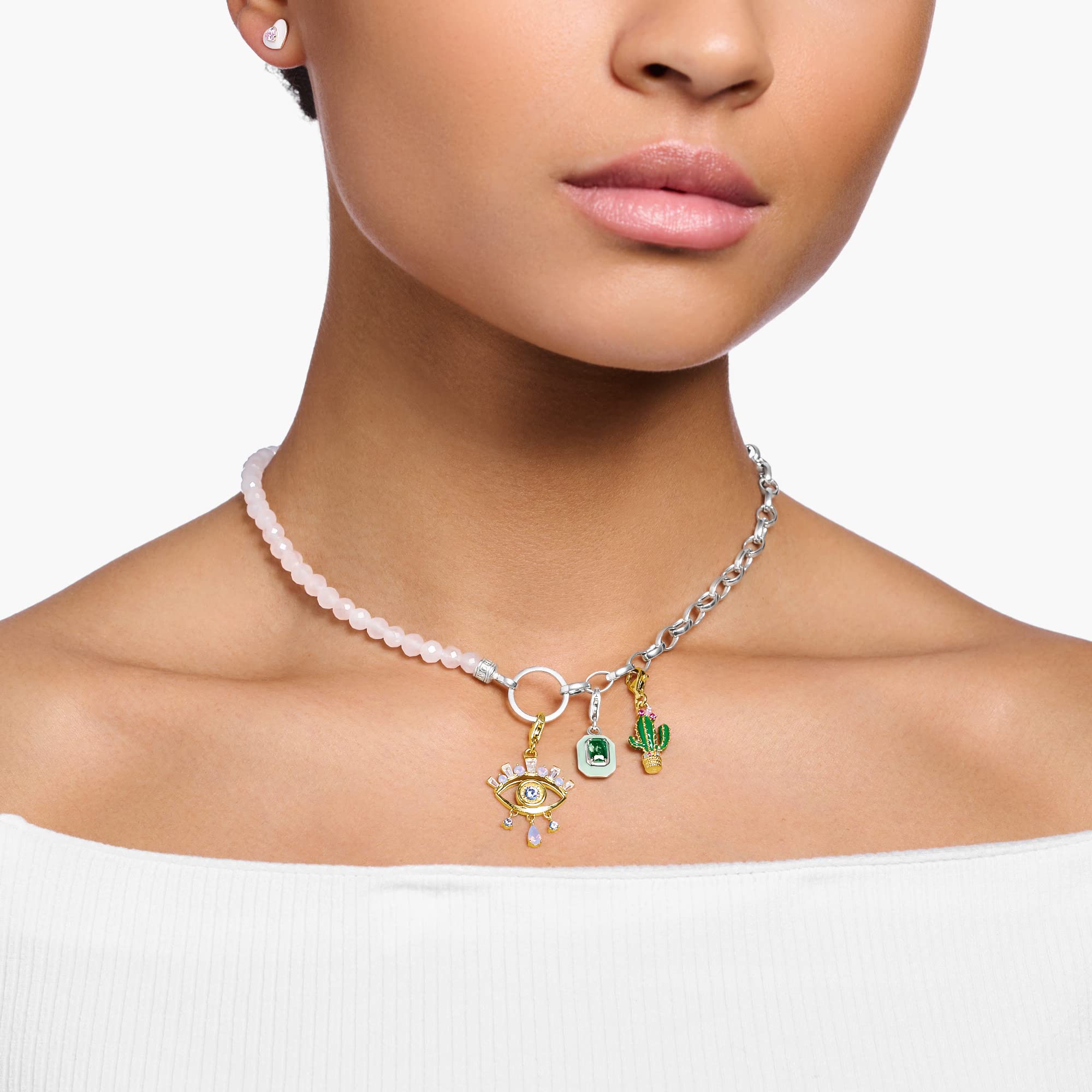 THOMAS SABO Kette mit Perlen 925 Sterling Silber KE2188
