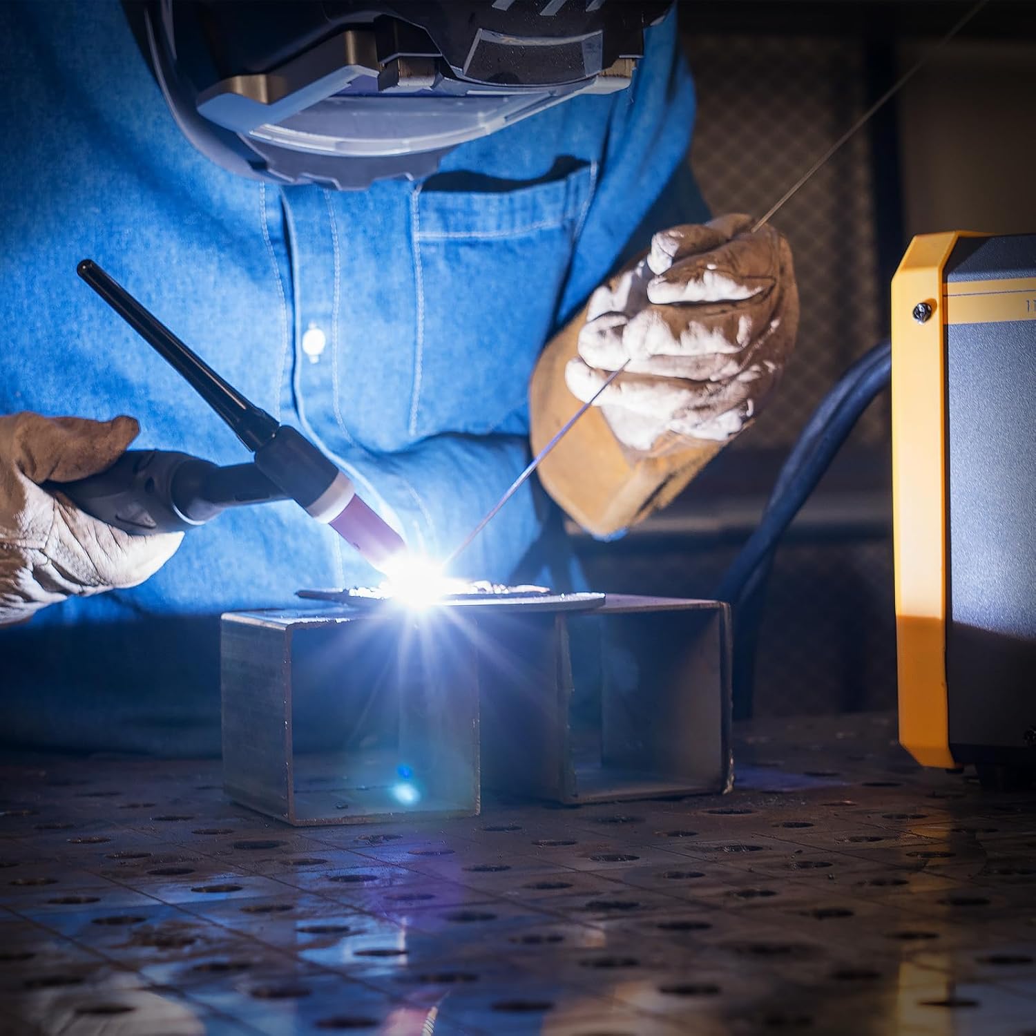 TOOLIOM TIG Tungsten Welding Tungsten Electrodes Tungsten 1/8" x 7" (Red,Ewth-2) 10-Pack