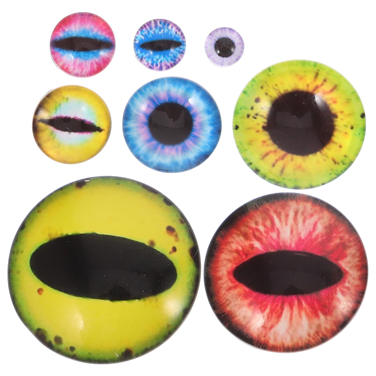 160 Cabujones de Ojos de Seguridad de Vidrio, Forma Redondeada Tipo Cúpula, para Muñecas de Arcilla y Joyería DIY