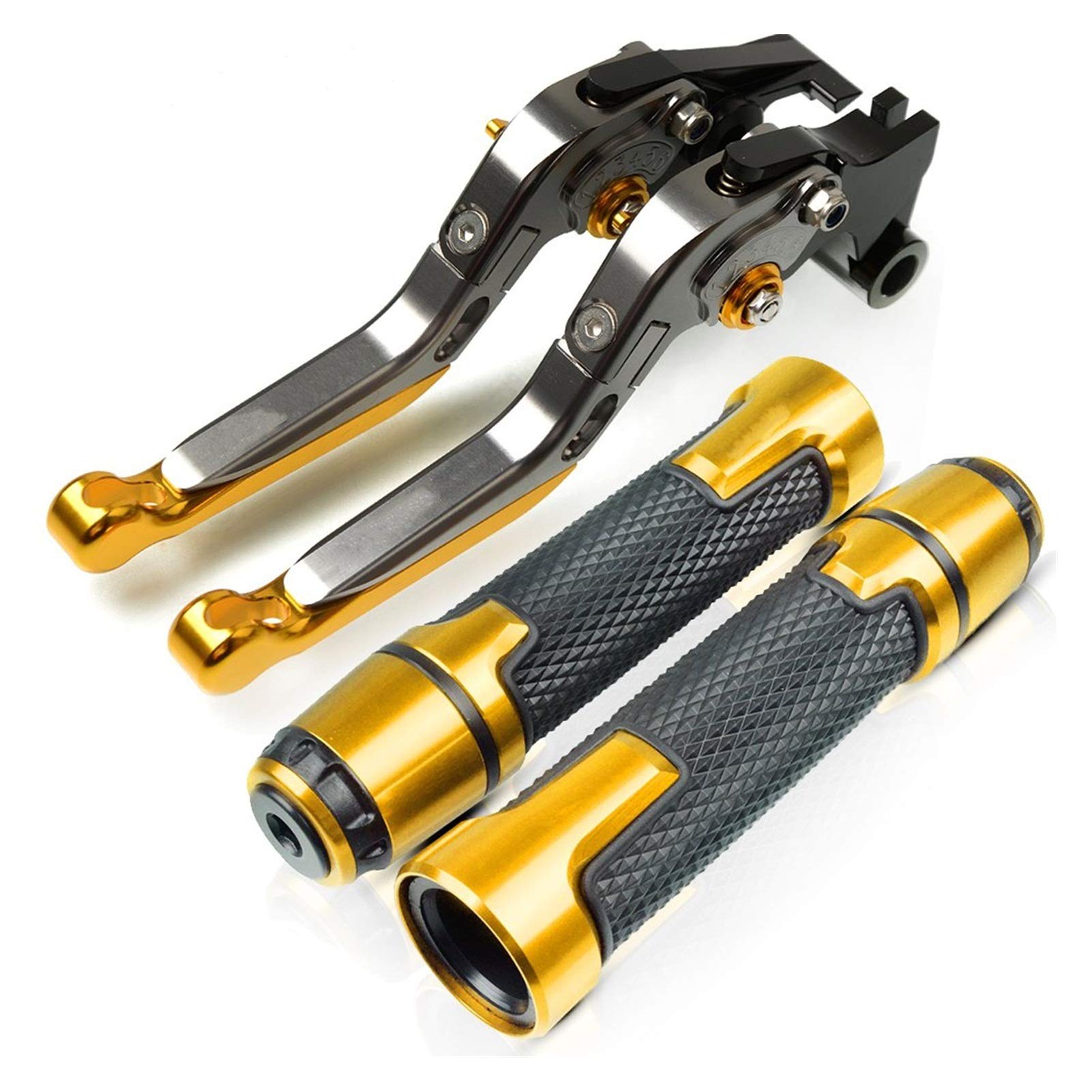 Leviers d'embrayage pour Y&amaha YBR125 YBR 125 2005-2014 2013 2012 2011 2010 Moto Réglable Extensible Leviers d'embrayage De Frein Poignées De Guidon Moto Frein Embrayage (Color : C)
