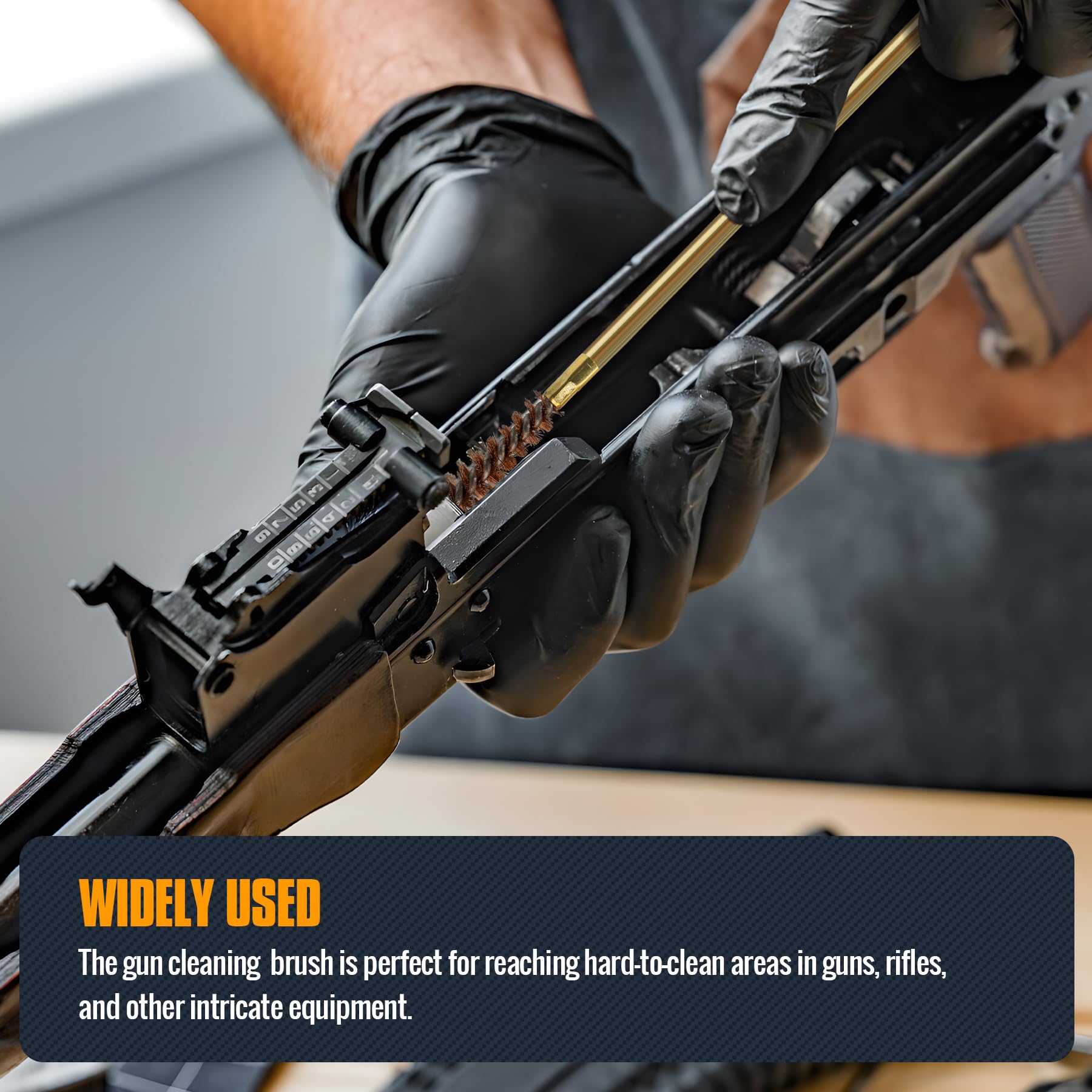GUGULUZA Juego de limpieza de armas calibre 4,5 mm .17 .22 5,56 mm