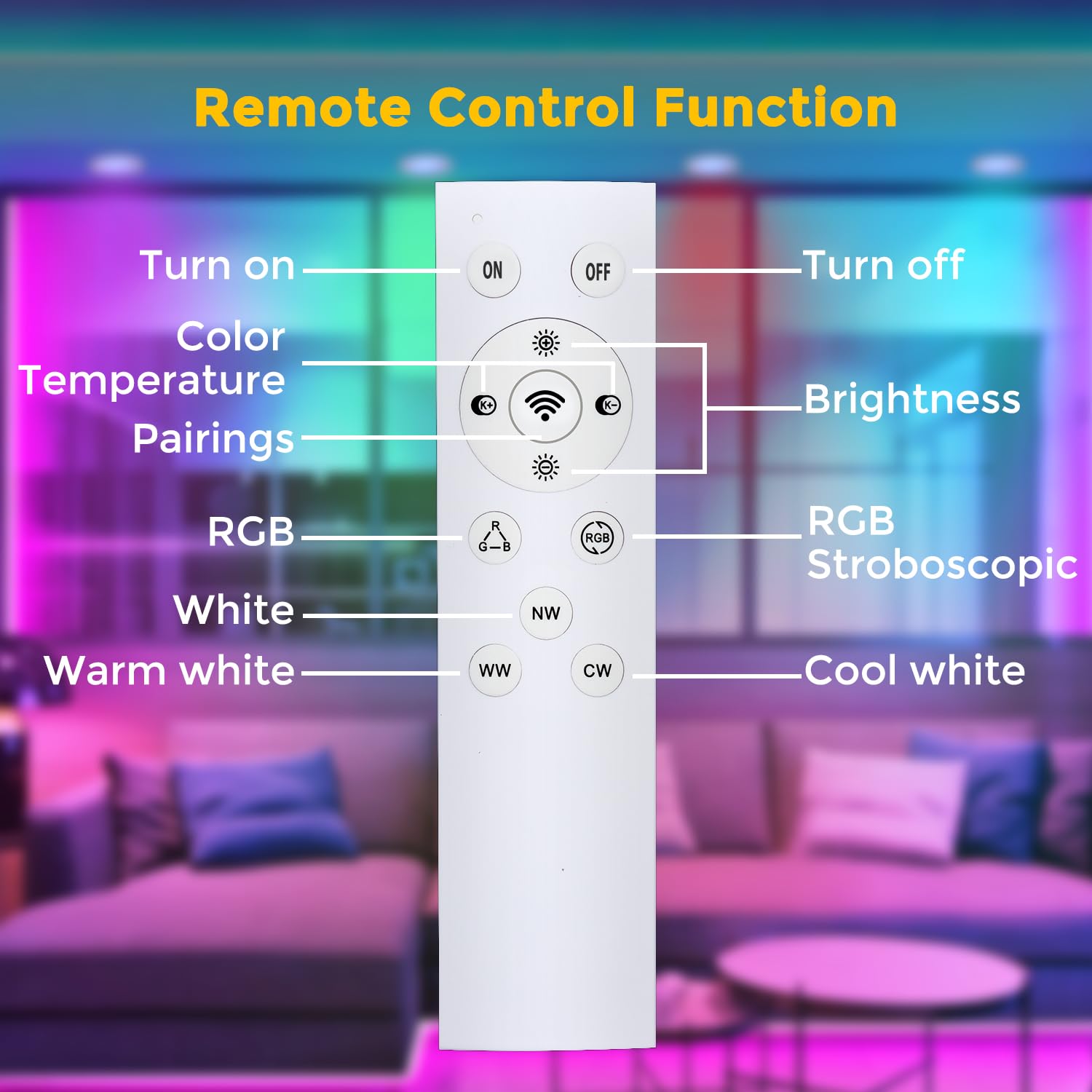 6x faretti da incasso a LED RGBW dimmerable 10W, faretto da soffitto LED Bluetooth APP cambio colore RGB+bianco caldo+bianco freddo, faretti LED rotondo da 230V per soggiorno, camera da letto