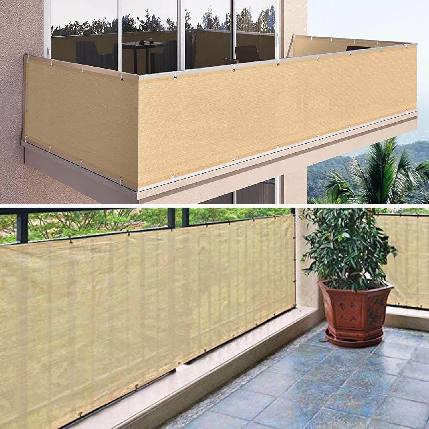 Balkonabdeckung 90x700 Cm – Sichtschutz, Wind- Und Sonnenschutz Für Balkon & Terrasse, Anthrazit