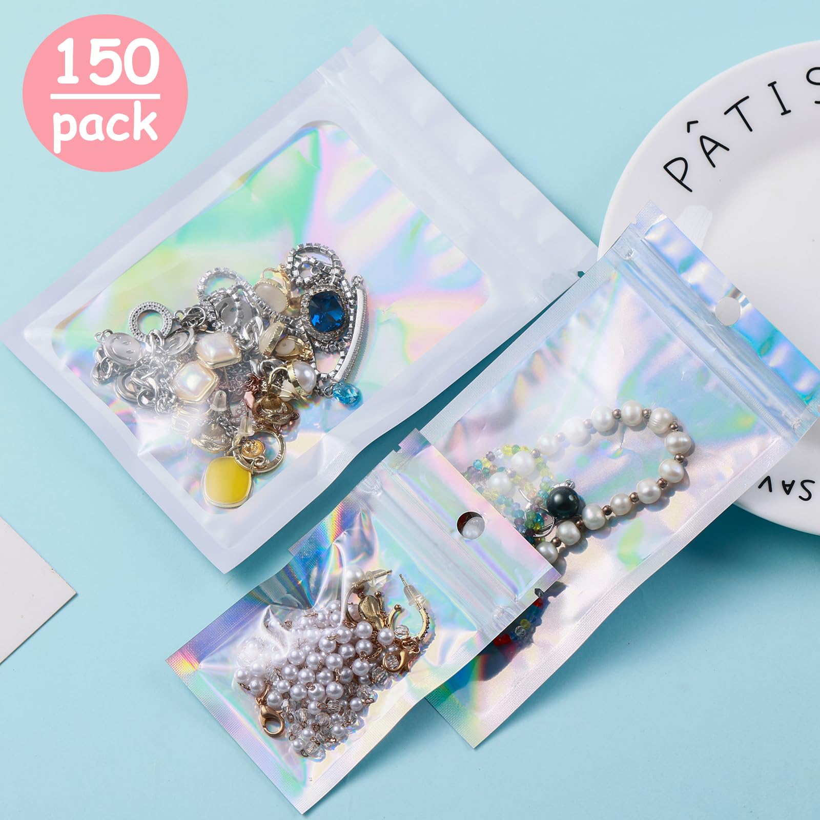 40PCS Resealable Small Mylar Bags For Food Storage Ziplock Mini Pouch - View #10