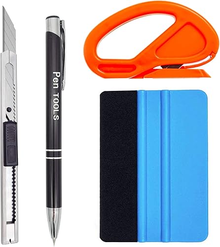 CARTINTS Herramienta de instalación de envoltura de vinilo, kit de herramientas de tinte de película de ventana, kit de herramientas de deshierbe de