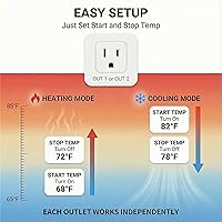 Vista 6 de Controlador digital de temperatura, termostato de reptil de sonda doble, salida controlada para tapete térmico de terrario, almohadilla