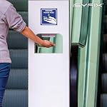 ISYFIX Sanitize Stickers Mains ici Signes - paquet de 4 6x6 1 cm - Vinyle autocollant haut de gamme, étiquettes, stratifié pour Ultimate UV, Météo, rayure, eau et résistance au faux, intérieur & En plein air"