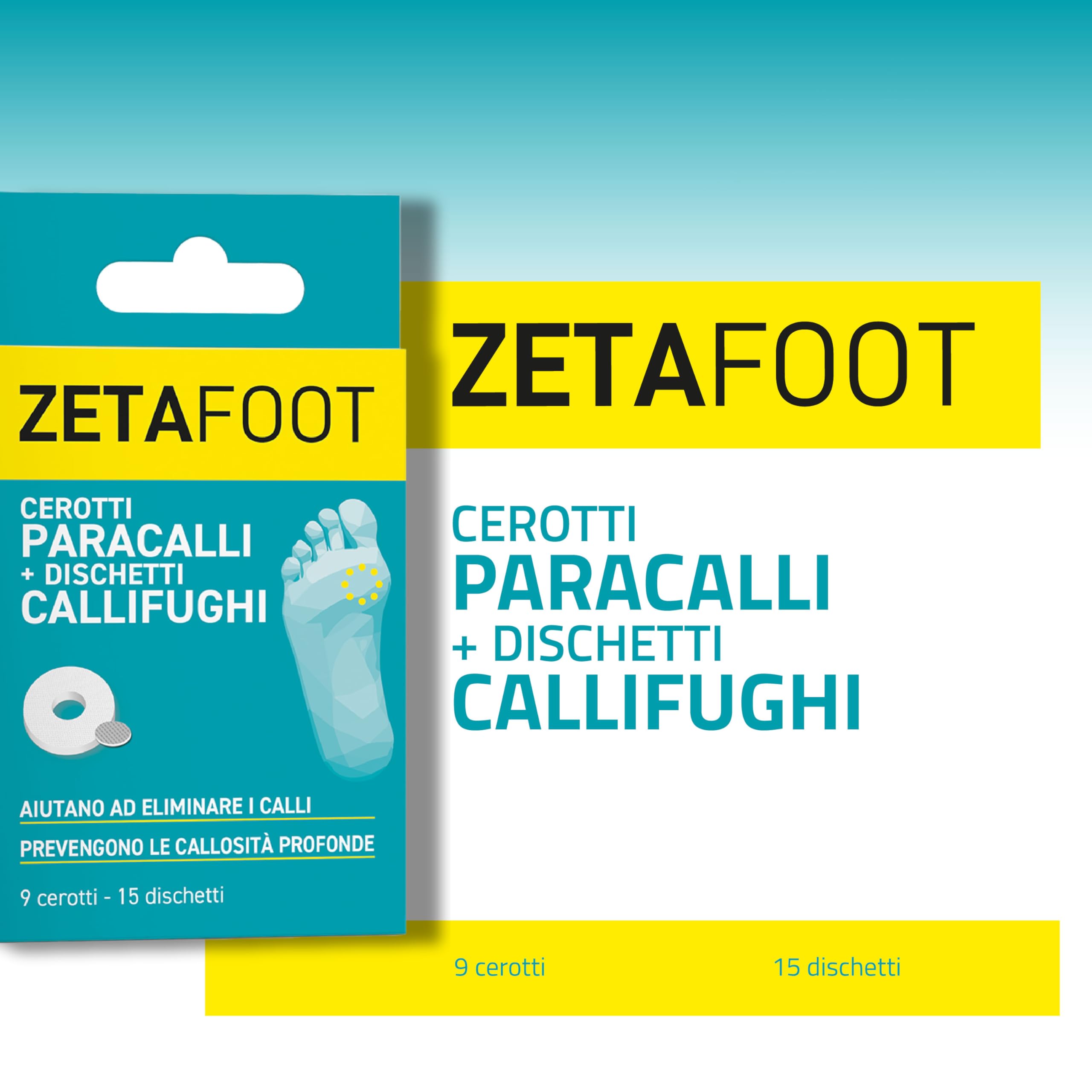 Zetafoot Cerotti Paracalli + Dischetti Callifughi, Protezione e Trattamento dei Calli, Morbidi e Ipoallergenici, Confezione DM