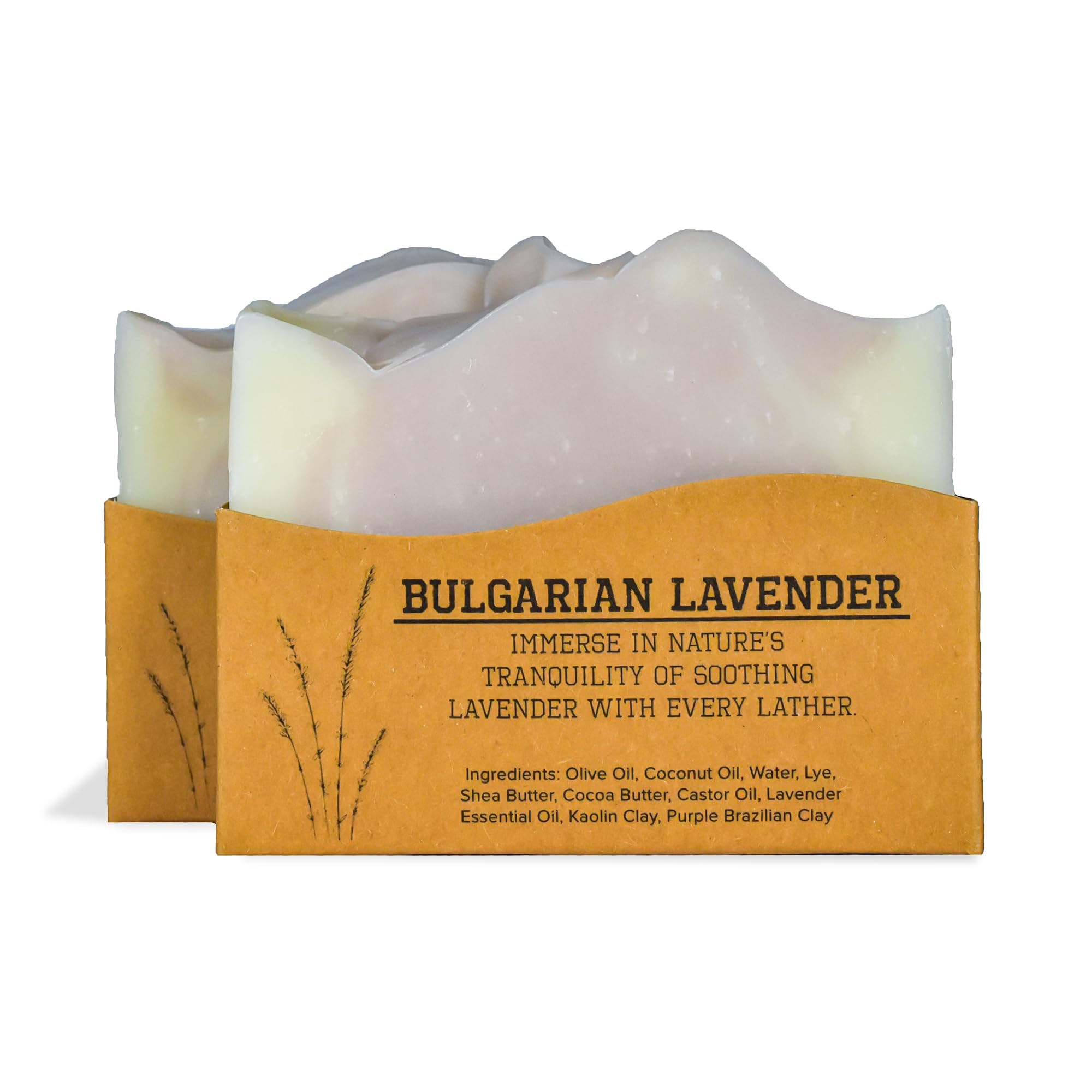 CompassSoap Bulgarian Lavender | Natural Bar Soap for Men & Women | Body & Face Soap Bar for Women and Men | Minimalist & Gentle Lather | Natural Bath