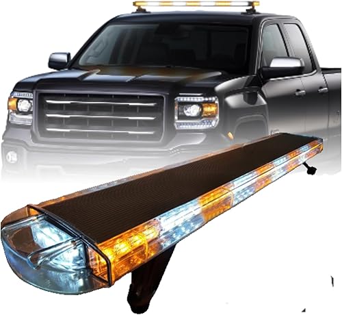 Miniatura 9 de Barra de luz estroboscópica de seguridad intermitente de 51 pulgadas, 96 LED, doble cara, intermitente, de alta intensidad, advertencia de