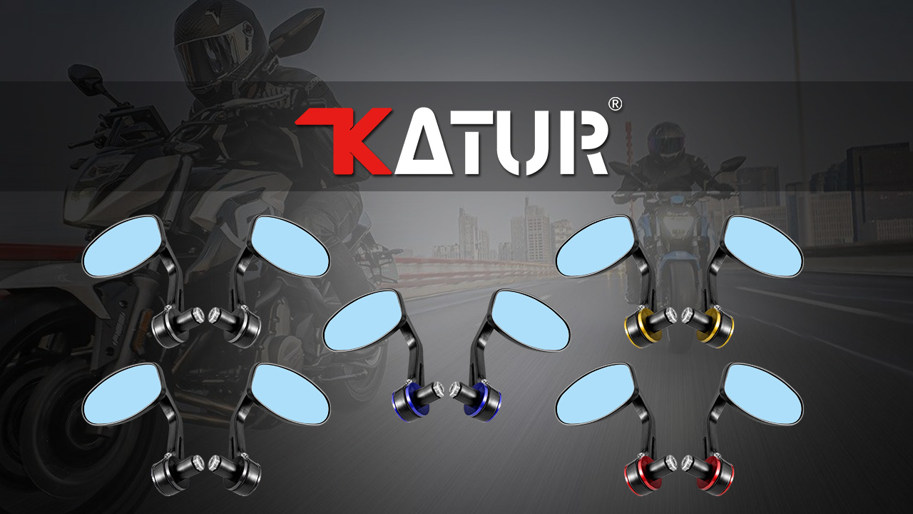 Specchietti Retrovisori Moto Ovali In Alluminio CNC - Per Manubrio 7/8'' O 1'', Antiriflesso Blu (4 Pollici) - Foto 5