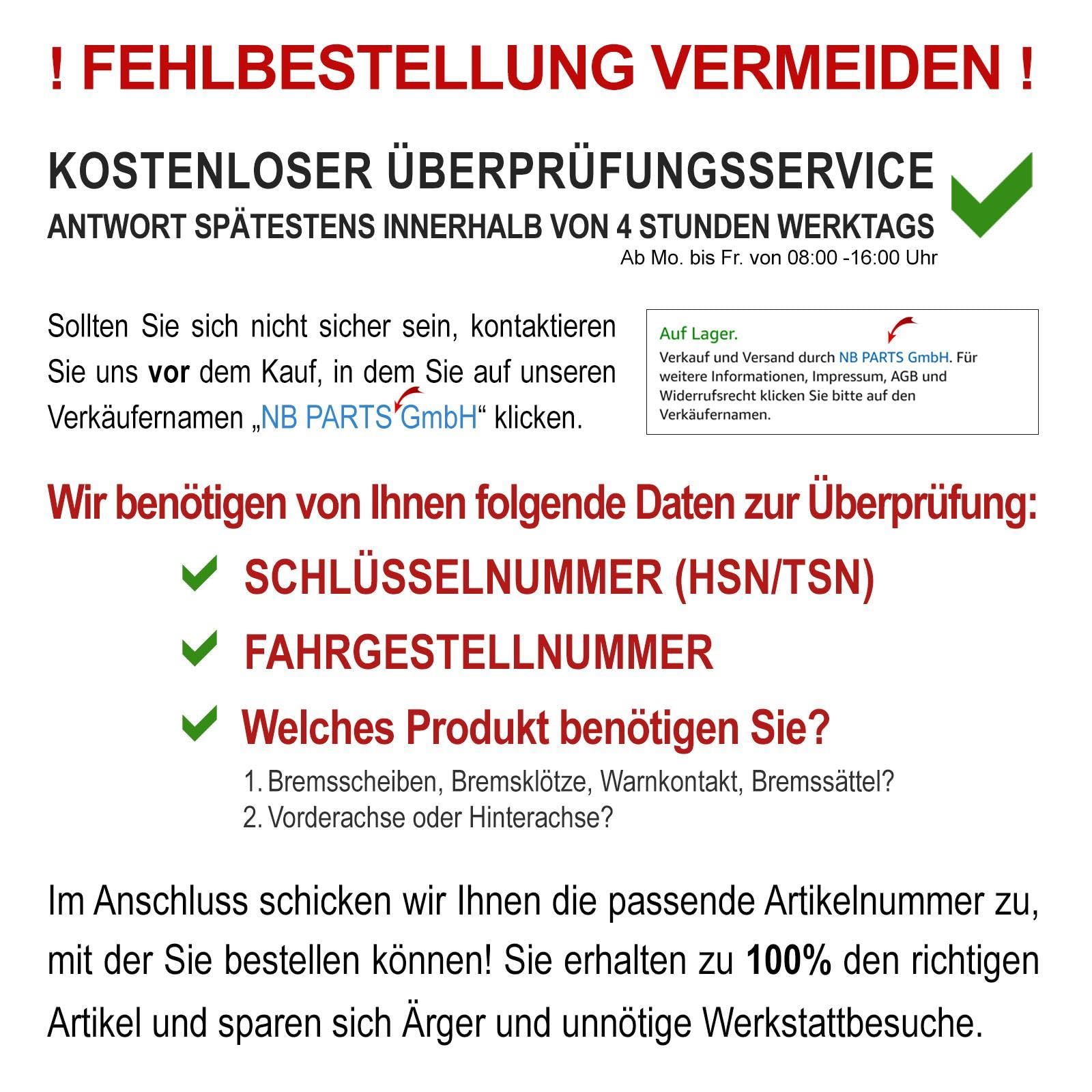 Disco de freno + pastillas de freno delantero + trasero NB PARTS Germany 10046716